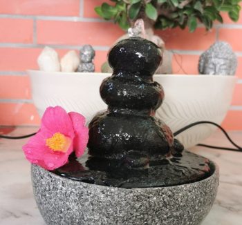 Wasserbrunnen und Wasserfall auf Orgonitbasis 5G-Schutz